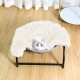 ZSMJAER Heat Blankets for Dogs and Cats, Pets Cat Blanket Heat Mat, Cat Bed Fluffy, Double-Sided Plush Blanket for Dog Bed and Cat Bed, Keeps You Noticeable, 80 x 53 cm (White)