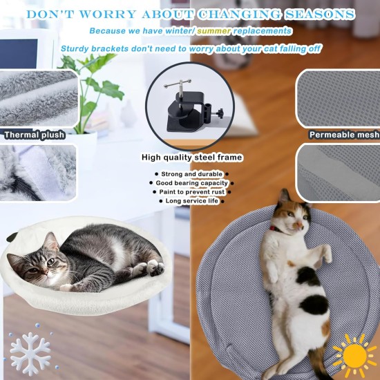 ZTIKSNYU Cat Hammock Bed Cat Basket for Sleeping Fluffy Desk Cat Bed Padded for Cats and Puppies 45 x 45 cm Bring 1 Cat Blanket with 2 Cat Toys Maximum Load 22 kg ZTIKSNYU Cat Hammock Bed Cat Basket for Sleeping Fluffy Desk Cat Bed Padded for Cats and Puppies 45 x 45 cm Bring 1 Cat Blanket with 2 Cat Toys Maximum Load 22 kg