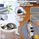 ZTIKSNYU Cat Hammock Bed Cat Basket for Sleeping Fluffy Desk Cat Bed Padded for Cats and Puppies 45 x 45 cm Bring 1 Cat Blanket with 2 Cat Toys Maximum Load 22 kg ZTIKSNYU Cat Hammock Bed Cat Basket for Sleeping Fluffy Desk Cat Bed Padded for Cats and Puppies 45 x 45 cm Bring 1 Cat Blanket with 2 Cat Toys Maximum Load 22 kg