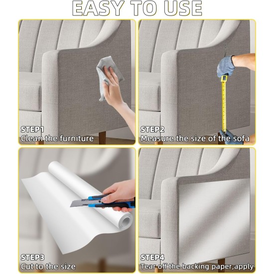 Zaxiva Scratch Protection Sofa Cat, 5 m x 30 cm, Self-Adhesive Scratching Film, Transparent Anti-Scratch Film for Cats, Scratch Protection for Dog Doors, Sofa Protection Cat, Scratch Protection Wall Zaxiva Scratch Protection Sofa Cat, 5 m x 30 cm, Self-Adhesive Scratching Film, Transparent Anti-Scratch Film for Cats, Scratch Protection for Dog Doors, Sofa Protection Cat, Scratch Protection Wall
