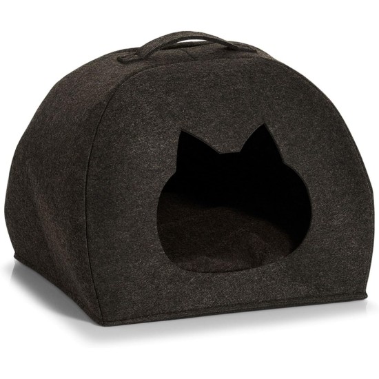 Zeller 14377 Cat Basket, Cat Basket Felt Felt, Grey, 45 x 38 x 33 cm Zeller 14377 Cat Basket, Cat Basket Felt Felt, Grey, 45 x 38 x 33 cm