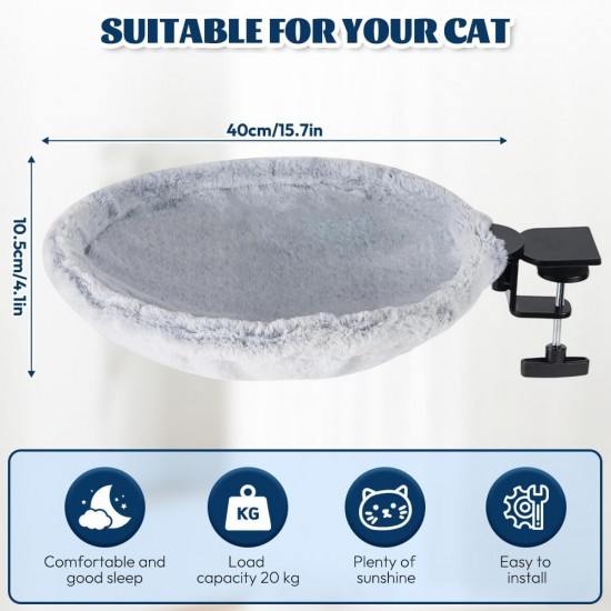 Zinueen Katzenbett für Schreibtisch – 360° drehbare & höhenverstellbare Katzenhängematte mit stabilem Metallrahmen, 2 waschbare Bezüge, Katzenschlafplatz für Büro & Homeoffice, Ganzjahresnutzung Zinueen Katzenbett für Schreibtisch – 360° drehbare & höhenverstellbare Katzenhängematte mit stabilem Metallrahmen, 2 waschbare Bezüge, Katzenschlafplatz für Büro & Homeoffice, Ganzjahresnutzung
