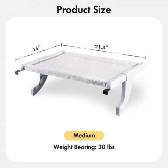 Zoratoo Window Sill Mount Cat Perch for Indoor Cats, Single Step Sliding Clamp Slot, Adjustment, Cat Hammock with Removable Two Fabric Covers, No Suction Cups, Cat Bed for Zoratoo Window Sill Mount Cat Perch for Indoor Cats, Single Step Sliding Clamp Slot, Adjustment, Cat Hammock with Removable Two Fabric Covers, No Suction Cups, Cat Bed for