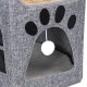 Zusammenklappbares Katzenbett mit Kratzbrett, kompaktes und funktionales Design, ideal zum Ausruhen und Spielen in Engen Räumen. Zusammenklappbares Katzenbett mit Kratzbrett, kompaktes und funktionales Design, ideal zum Ausruhen und Spielen in Engen Räumen.