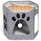 Zusammenklappbares Katzenbett mit Kratzbrett, kompaktes und funktionales Design, ideal zum Ausruhen und Spielen in Engen Räumen. Zusammenklappbares Katzenbett mit Kratzbrett, kompaktes und funktionales Design, ideal zum Ausruhen und Spielen in Engen Räumen.