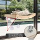Zvonema ZNM Cat Window Seats, Cat Hammock, Sisal, Solid Wood Frame, Cat Bed Window with Sturdy Suction Cups, Cat Hanging Bed Window, Space-Saving Design, Holds up to 18 kg