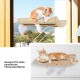 Zvonema ZNM Cat Window Seats, Cat Hammock, Sisal, Solid Wood Frame, Cat Bed Window with Sturdy Suction Cups, Cat Hanging Bed Window, Space-Saving Design, Holds up to 18 kg