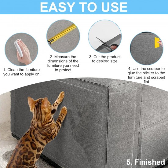 Zyluniy Scratch Protection Sofa Cat 5 m x 30 cm, Scratching Film Cats Self-Adhesive Transparent Cat Scratch Protection Wall Anti Scratch Protection Film Couch Cat Cat for Furniture Couch Sofa Wall Zyluniy Scratch Protection Sofa Cat 5 m x 30 cm, Scratching Film Cats Self-Adhesive Transparent Cat Scratch Protection Wall Anti Scratch Protection Film Couch Cat Cat for Furniture Couch Sofa Wall