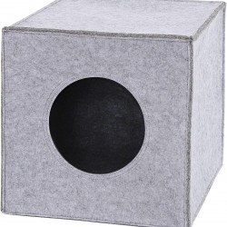 dibea Felt Cat Cave with or without Cushion, Foldable Cuddly Cave for Cats, Shelf for Cats, 33 x 37 x 33 cm dibea Felt Cat Cave with or without Cushion, Foldable Cuddly Cave for Cats, Shelf for Cats, 33 x 37 x 33 cm