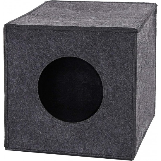 dibea Felt Cat Cave with or without Cushion, Foldable Cuddly Cave for Cats, Shelf for Cats, 33 x 37 x 33 cm dibea Felt Cat Cave with or without Cushion, Foldable Cuddly Cave for Cats, Shelf for Cats, 33 x 37 x 33 cm