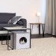 dibea Felt Cat Cave with or without Cushion, Foldable Cuddly Cave for Cats, Shelf for Cats, 33 x 37 x 33 cm dibea Felt Cat Cave with or without Cushion, Foldable Cuddly Cave for Cats, Shelf for Cats, 33 x 37 x 33 cm