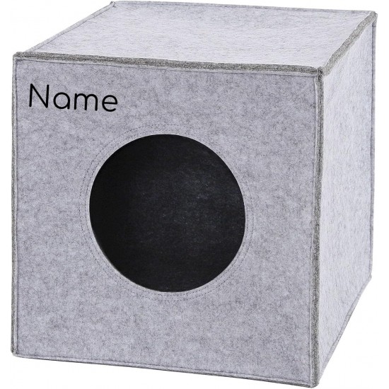 dibea Felt Cat Cave with or without Cushion, Foldable Cuddly Cave for Cats, Shelf for Cats, 33 x 37 x 33 cm dibea Felt Cat Cave with or without Cushion, Foldable Cuddly Cave for Cats, Shelf for Cats, 33 x 37 x 33 cm