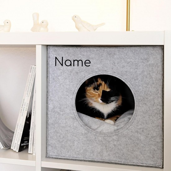 dibea Felt Cat Cave with or without Cushion, Foldable Cuddly Cave for Cats, Shelf for Cats, 33 x 37 x 33 cm dibea Felt Cat Cave with or without Cushion, Foldable Cuddly Cave for Cats, Shelf for Cats, 33 x 37 x 33 cm