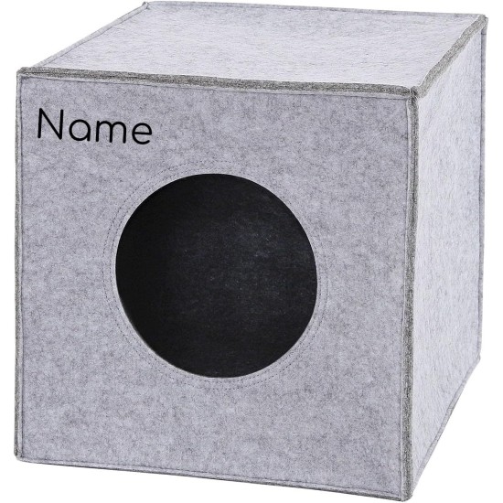 dibea Felt Cat Cave with or without Cushion, Foldable Cuddly Cave for Cats, Shelf for Cats, 33 x 37 x 33 cm dibea Felt Cat Cave with or without Cushion, Foldable Cuddly Cave for Cats, Shelf for Cats, 33 x 37 x 33 cm