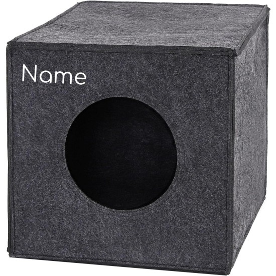 dibea Felt Cat Cave with or without Cushion, Foldable Cuddly Cave for Cats, Shelf for Cats, 33 x 37 x 33 cm dibea Felt Cat Cave with or without Cushion, Foldable Cuddly Cave for Cats, Shelf for Cats, 33 x 37 x 33 cm
