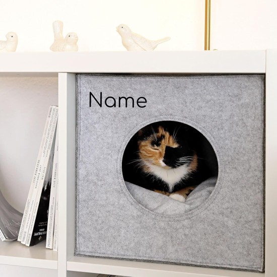 dibea Felt Cat Cave with or without Cushion, Foldable Cuddly Cave for Cats, Shelf for Cats, 33 x 37 x 33 cm dibea Felt Cat Cave with or without Cushion, Foldable Cuddly Cave for Cats, Shelf for Cats, 33 x 37 x 33 cm