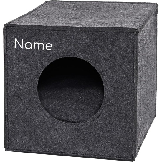 dibea Felt Cat Cave with or without Cushion, Foldable Cuddly Cave for Cats, Shelf for Cats, 33 x 37 x 33 cm dibea Felt Cat Cave with or without Cushion, Foldable Cuddly Cave for Cats, Shelf for Cats, 33 x 37 x 33 cm