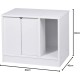 dobar® 35266e Zeta Cat Cabinet - Cat Cave for Cat Litter Trays - Cat House with Divider for Cat Litter Tray - Solid Wood Cat Furniture - 60 x 40 x 49 cm - White dobar® 35266e Zeta Cat Cabinet - Cat Cave for Cat Litter Trays - Cat House with Divider for Cat Litter Tray - Solid Wood Cat Furniture - 60 x 40 x 49 cm - White