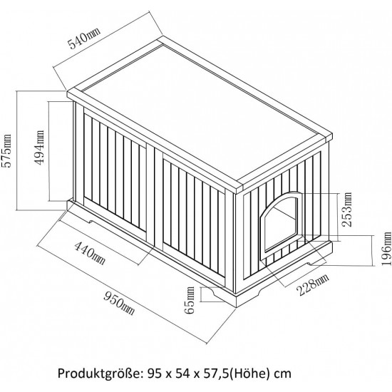 dobar® 35266e Zeta Cat Cabinet - Cat Cave for Cat Litter Trays - Cat House with Divider for Cat Litter Tray - Solid Wood Cat Furniture - 60 x 40 x 49 cm - White dobar® 35266e Zeta Cat Cabinet - Cat Cave for Cat Litter Trays - Cat House with Divider for Cat Litter Tray - Solid Wood Cat Furniture - 60 x 40 x 49 cm - White