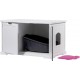 dobar® 35266e Zeta Cat Cabinet - Cat Cave for Cat Litter Trays - Cat House with Divider for Cat Litter Tray - Solid Wood Cat Furniture - 60 x 40 x 49 cm - White dobar® 35266e Zeta Cat Cabinet - Cat Cave for Cat Litter Trays - Cat House with Divider for Cat Litter Tray - Solid Wood Cat Furniture - 60 x 40 x 49 cm - White
