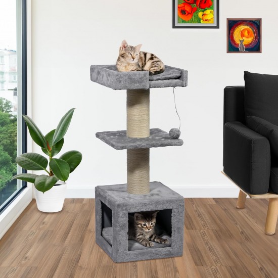 dobar® Premium Scratchy Wooden Cat Scratching Post with Extra Large and Sturdy Scratching Posts in Fancy Design – Also Suitable for Large Cats – 35 x 60 x 100 cm dobar® Premium Scratchy Wooden Cat Scratching Post with Extra Large and Sturdy Scratching Posts in Fancy Design – Also Suitable for Large Cats – 35 x 60 x 100 cm