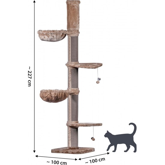 dobar® Premium Scratchy Wooden Cat Scratching Post with Extra Large and Sturdy Scratching Posts in Fancy Design – Also Suitable for Large Cats – 35 x 60 x 100 cm dobar® Premium Scratchy Wooden Cat Scratching Post with Extra Large and Sturdy Scratching Posts in Fancy Design – Also Suitable for Large Cats – 35 x 60 x 100 cm
