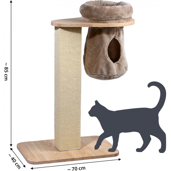 dobar® Premium Scratchy Wooden Cat Scratching Post with Extra Large and Sturdy Scratching Posts in Fancy Design – Also Suitable for Large Cats – 35 x 60 x 100 cm dobar® Premium Scratchy Wooden Cat Scratching Post with Extra Large and Sturdy Scratching Posts in Fancy Design – Also Suitable for Large Cats – 35 x 60 x 100 cm