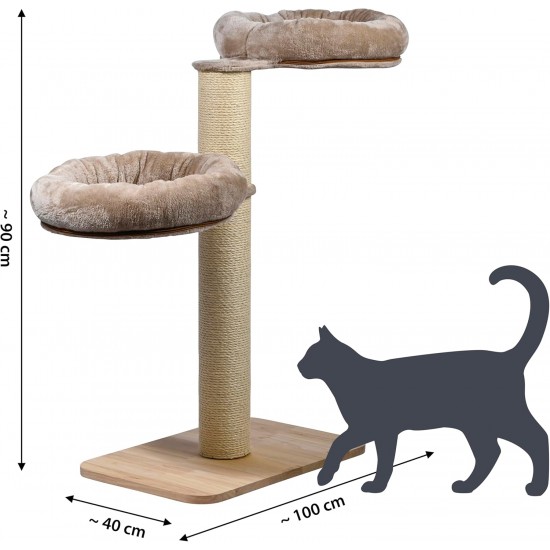 dobar® Premium Scratchy Wooden Cat Scratching Post with Extra Large and Sturdy Scratching Posts in Fancy Design – Also Suitable for Large Cats – 35 x 60 x 100 cm dobar® Premium Scratchy Wooden Cat Scratching Post with Extra Large and Sturdy Scratching Posts in Fancy Design – Also Suitable for Large Cats – 35 x 60 x 100 cm