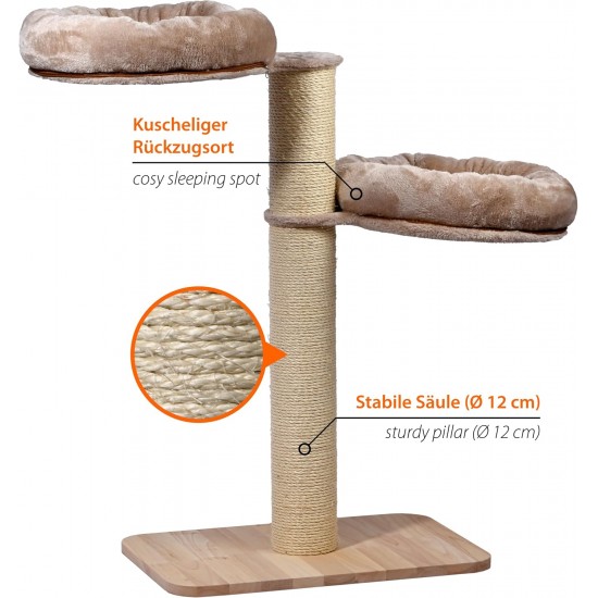 dobar® Premium Scratchy Wooden Cat Scratching Post with Extra Large and Sturdy Scratching Posts in Fancy Design – Also Suitable for Large Cats – 35 x 60 x 100 cm dobar® Premium Scratchy Wooden Cat Scratching Post with Extra Large and Sturdy Scratching Posts in Fancy Design – Also Suitable for Large Cats – 35 x 60 x 100 cm