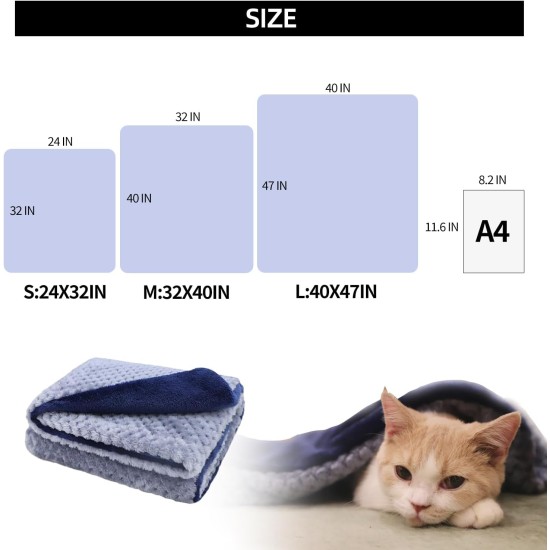 furrybaby Premium Fluffy Fleece Dog Blanket, Soft and Warm Pet Throw for Dogs and Cats (Blue, Size L (100 x 120 cm) furrybaby Premium Fluffy Fleece Dog Blanket, Soft and Warm Pet Throw for Dogs and Cats (Blue, Size L (100 x 120 cm)