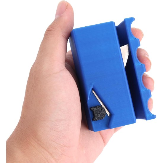 lasuroa Cardboard Cutter for Cat Scratching Posts, Handheld Cardboard Cutting Tool with Built-in Blade, Portable DIY Cutter for Cat Scratching Posts and Crafts (Dark Blue) lasuroa Cardboard Cutter for Cat Scratching Posts, Handheld Cardboard Cutting Tool with Built-in Blade, Portable DIY Cutter for Cat Scratching Posts and Crafts (Dark Blue)