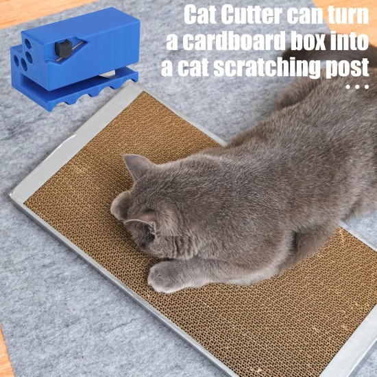 lasuroa Cardboard Cutter for Cat Scratching Posts, Handheld Cardboard Cutting Tool with Built-in Blade, Portable DIY Cutter for Cat Scratching Posts and Crafts (Dark Blue) lasuroa Cardboard Cutter for Cat Scratching Posts, Handheld Cardboard Cutting Tool with Built-in Blade, Portable DIY Cutter for Cat Scratching Posts and Crafts (Dark Blue)