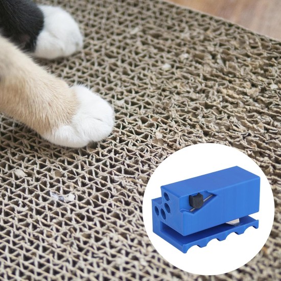 lasuroa Cardboard Cutter for Cat Scratching Posts, Handheld Cardboard Cutting Tool with Built-in Blade, Portable DIY Cutter for Cat Scratching Posts and Crafts (Dark Blue) lasuroa Cardboard Cutter for Cat Scratching Posts, Handheld Cardboard Cutting Tool with Built-in Blade, Portable DIY Cutter for Cat Scratching Posts and Crafts (Dark Blue)