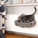 lionto Cat Bed for Heaters, Cat Heating Lounger, Cat Hammock for Heaters, Dark Grey