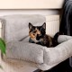 lionto Cat Bed for Heaters, Cat Heating Lounger, Cat Hammock for Heaters, Dark Grey