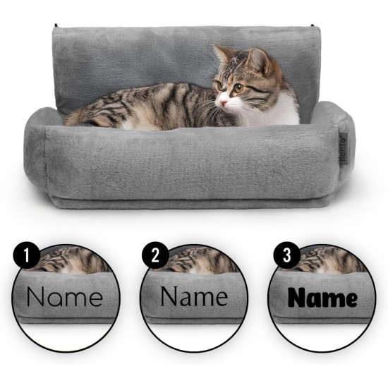 lionto Cat Bed for Heaters, Cat Heating Lounger, Cat Hammock for Heaters, Dark Grey lionto Cat Bed for Heaters, Cat Heating Lounger, Cat Hammock for Heaters, Dark Grey