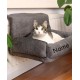 lionto Cat Bed for Heaters, Cat Heating Lounger, Cat Hammock for Heaters, Dark Grey