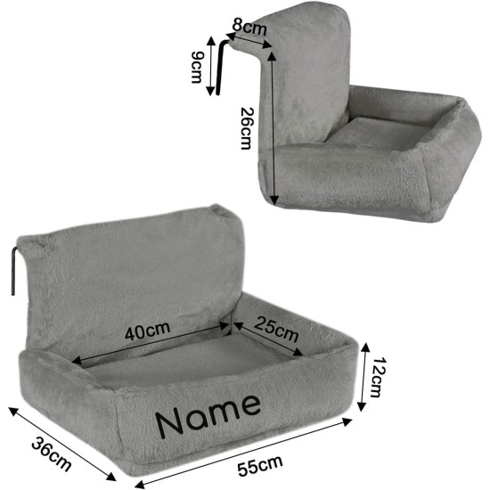 lionto Cat Bed for Heaters, Cat Heating Lounger, Cat Hammock for Heaters, Dark Grey lionto Cat Bed for Heaters, Cat Heating Lounger, Cat Hammock for Heaters, Dark Grey