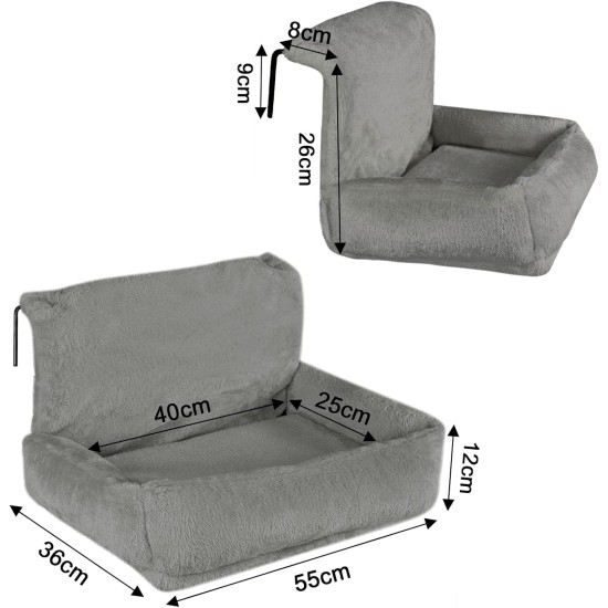 lionto Cat Bed for Heaters, Cat Heating Lounger, Cat Hammock for Heaters, Dark Grey lionto Cat Bed for Heaters, Cat Heating Lounger, Cat Hammock for Heaters, Dark Grey