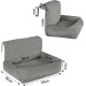 lionto Cat Bed for Heaters, Cat Heating Lounger, Cat Hammock for Heaters, Dark Grey