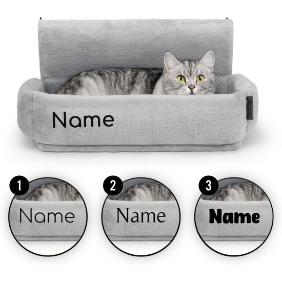 lionto Cat Bed for Heaters, Cat Heating Lounger, Cat Hammock for Heaters, Dark Grey lionto Cat Bed for Heaters, Cat Heating Lounger, Cat Hammock for Heaters, Dark Grey
