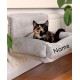 lionto Cat Bed for Heaters, Cat Heating Lounger, Cat Hammock for Heaters, Dark Grey