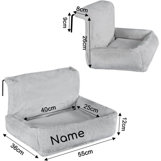 lionto Cat Bed for Heaters, Cat Heating Lounger, Cat Hammock for Heaters, Dark Grey lionto Cat Bed for Heaters, Cat Heating Lounger, Cat Hammock for Heaters, Dark Grey