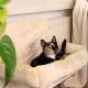 lionto Cat Bed for Heaters, Cat Heating Lounger, Cat Hammock for Heaters, Dark Grey