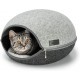 lionto Cat Cave Made of Robust Felt, Cosy Cuddly Cave with Zip for Cats, 46 x 38 x 24 cm, Comfortable and Modern Cat Bed with Soft and Washable Cushion, Grey lionto Cat Cave Made of Robust Felt, Cosy Cuddly Cave with Zip for Cats, 46 x 38 x 24 cm, Comfortable and Modern Cat Bed with Soft and Washable Cushion, Grey