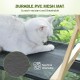 pecute Cat Window Seats (up to 20 kg), Cat Window Lounger Double Decker, Cat Hammock for Cats with Solid Wood and Metal, Sturdy Cat Hammock Window with Suction Cup