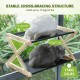 pecute Cat Window Seats (up to 20 kg), Cat Window Lounger Double Decker, Cat Hammock for Cats with Solid Wood and Metal, Sturdy Cat Hammock Window with Suction Cup