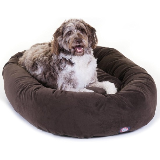 suede bagel-shaped dog bed suede bagel-shaped dog bed