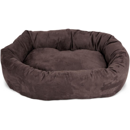 suede bagel-shaped dog bed suede bagel-shaped dog bed