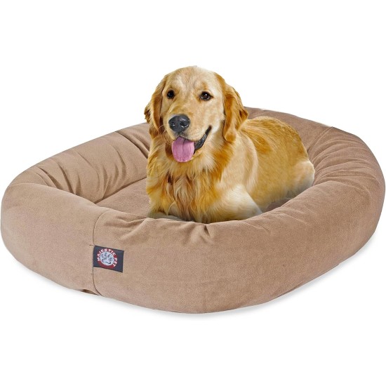 suede bagel-shaped dog bed suede bagel-shaped dog bed